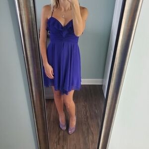 Ark & Co Irina Ruffle Royal Blue Dress